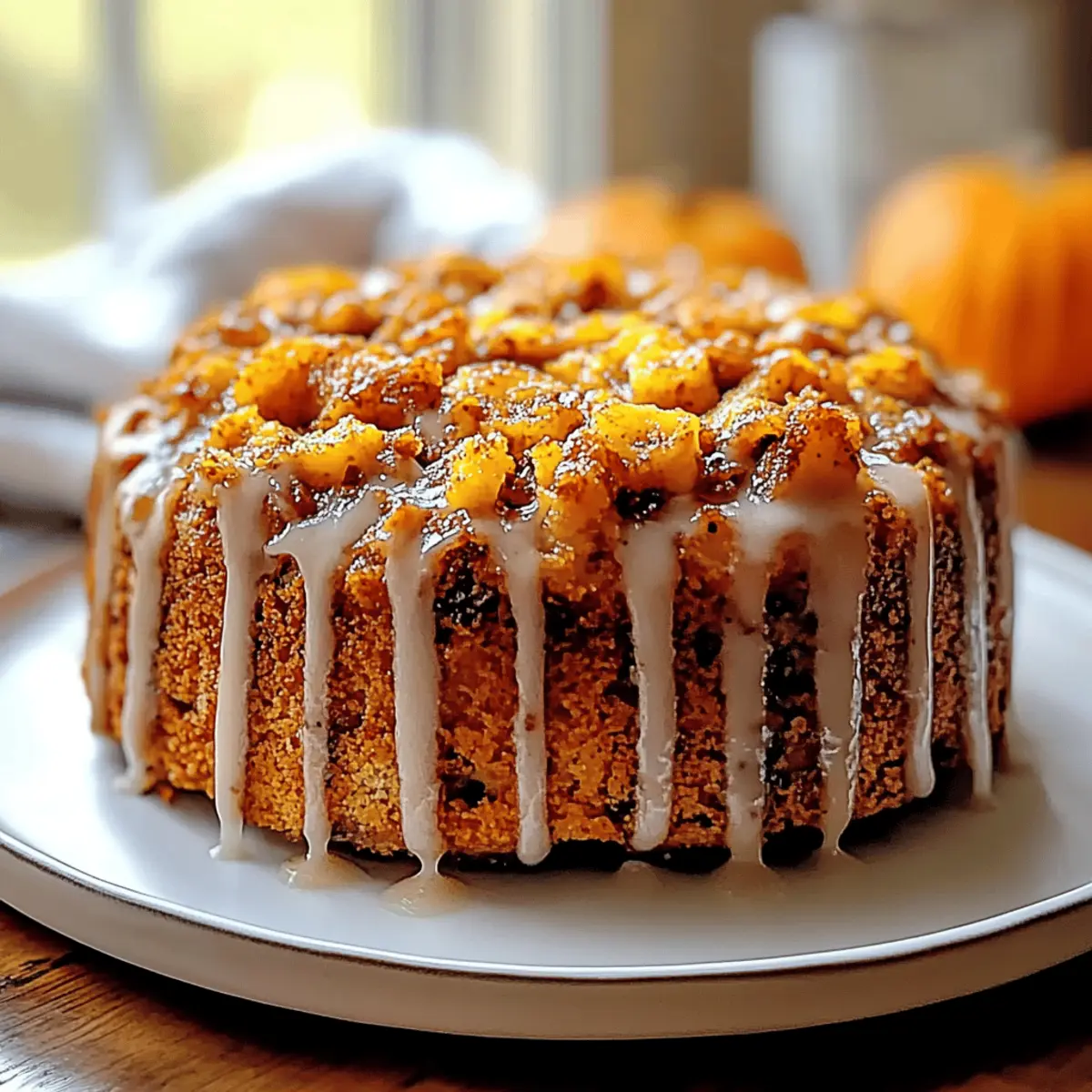 Autumn Pumpkin Honey Bun Cake