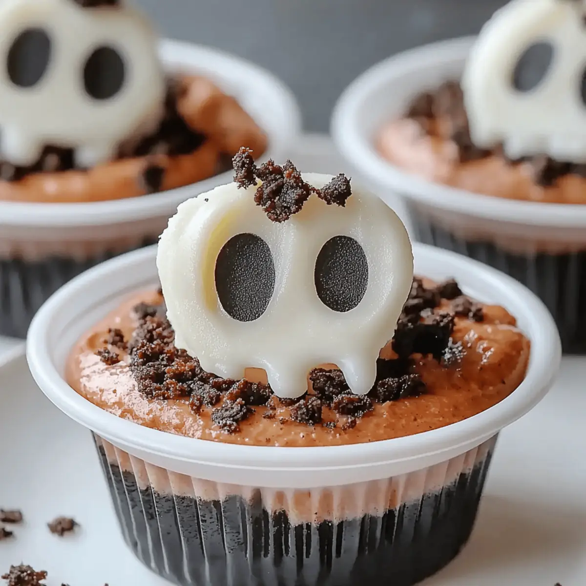 Spooky Graveyard Pudding Cookie Cups