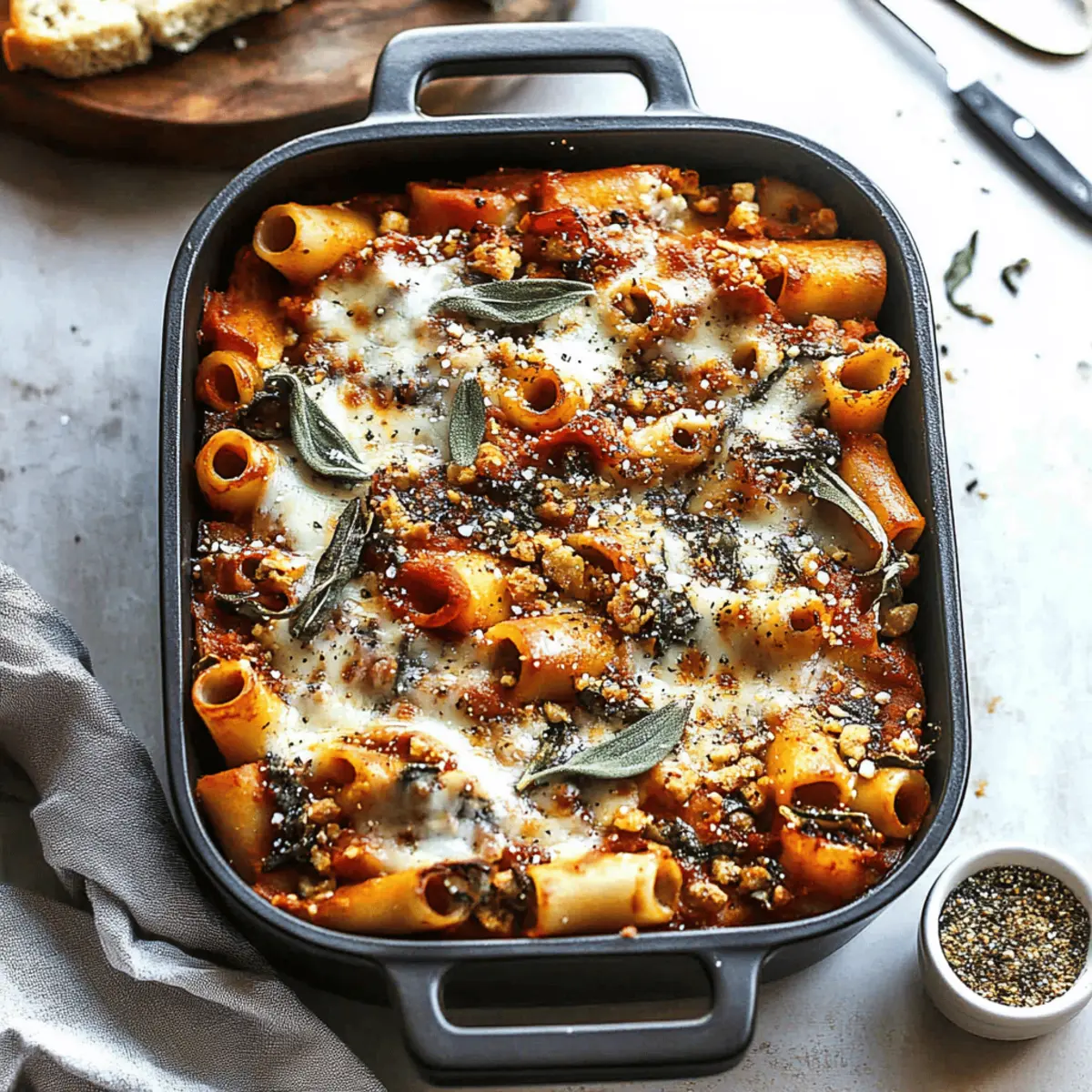 Pasta Bake with Pumpkin Tomato Sauce