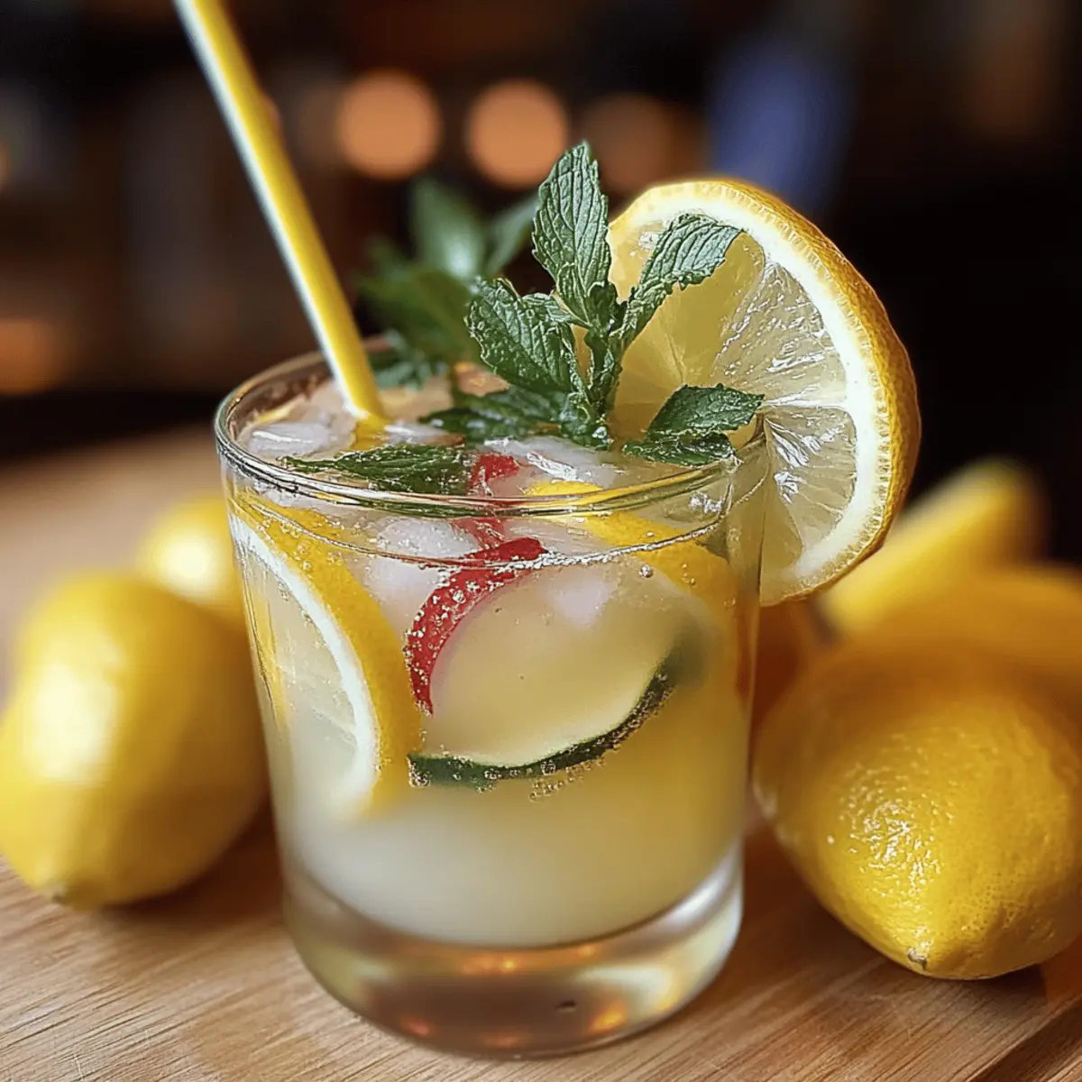 Mint and Rosemary Lemonade with Vanilla