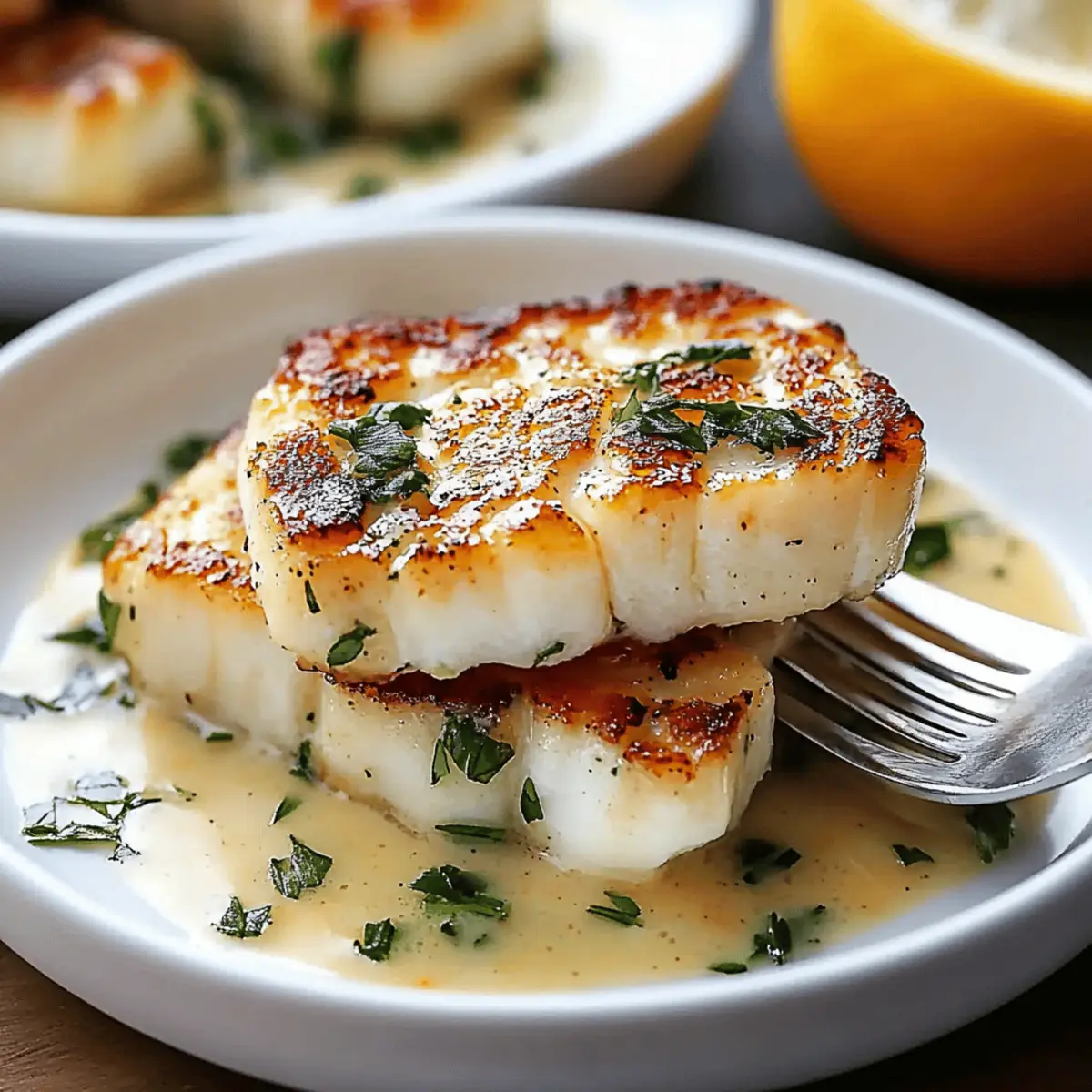 Baked Cod in Coconut Lemon Cream Sauce