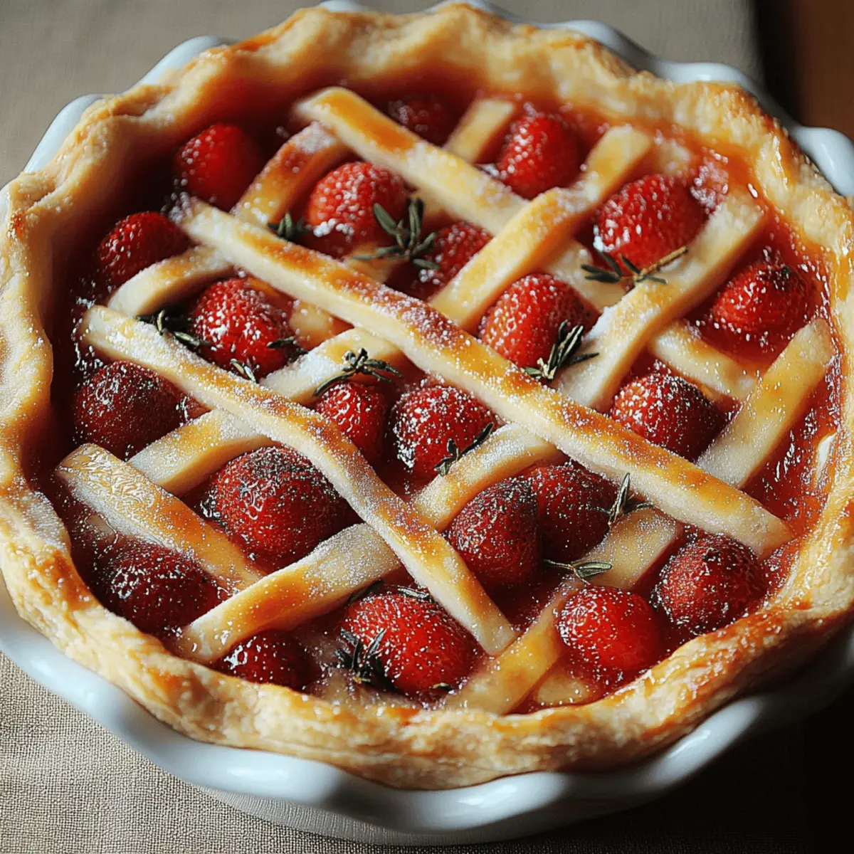Rustic Sweet Baked Strawberry Pie