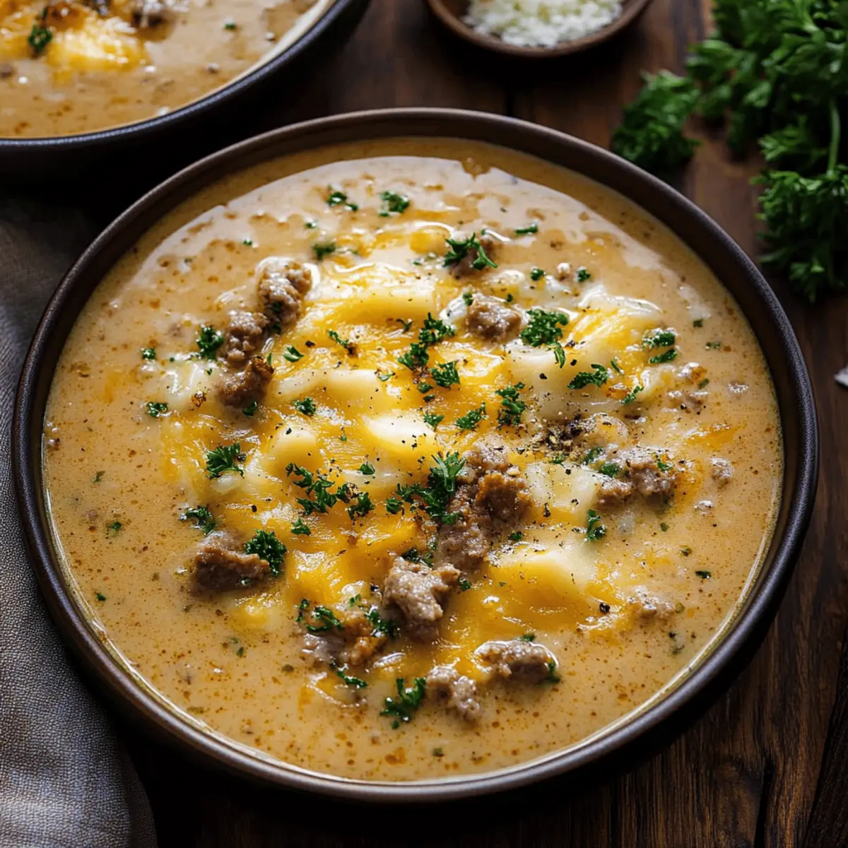 Cheesy Beef and Potato Soup