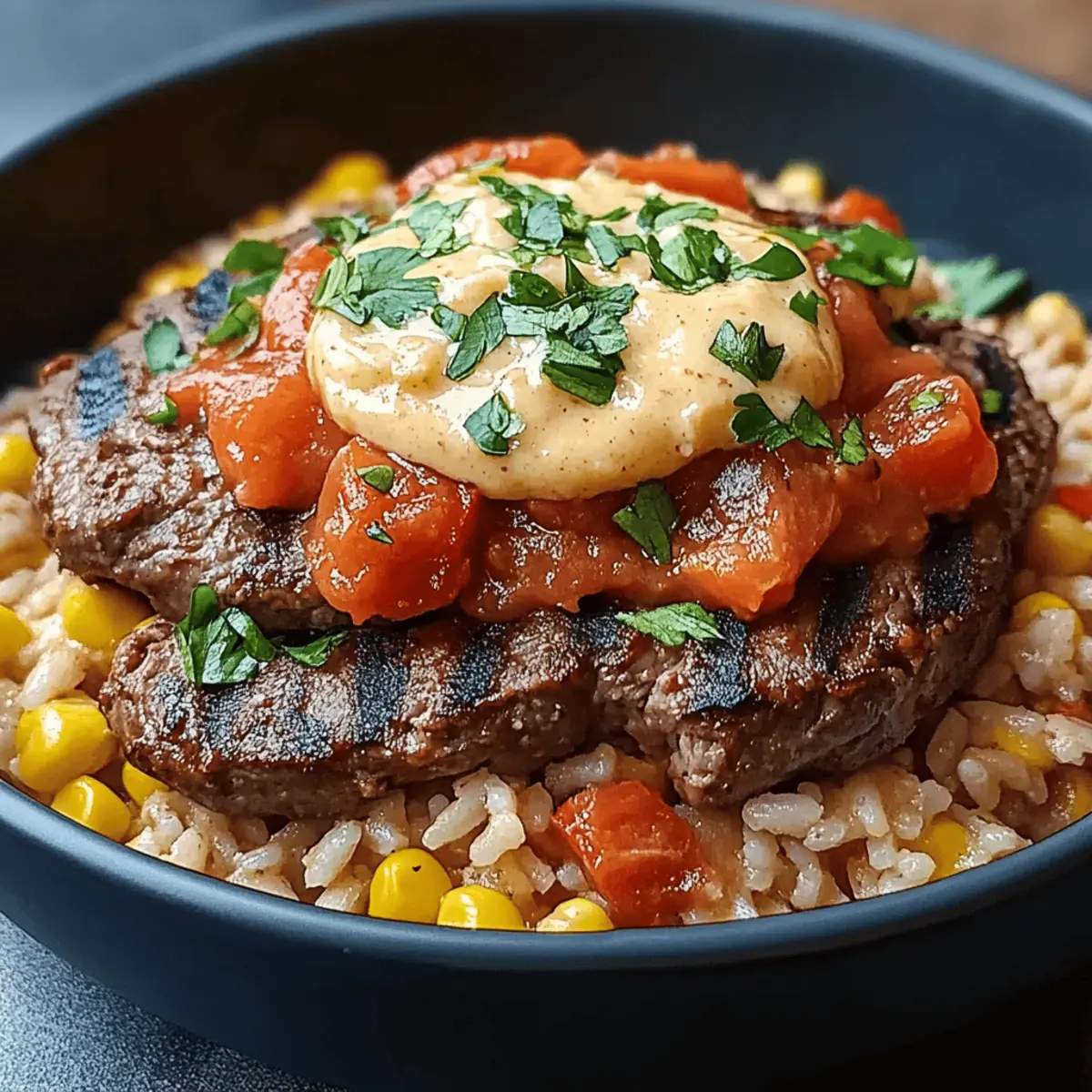 Steak Queso Rice