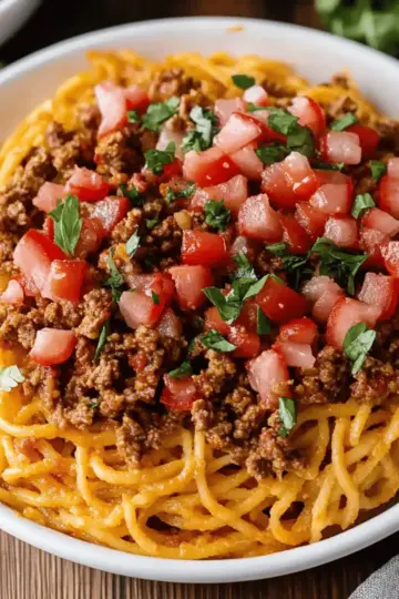 One-Pot Taco Spaghetti
