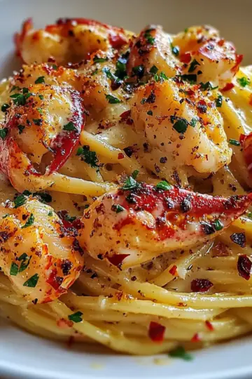 Golden Butter Lobster Pasta