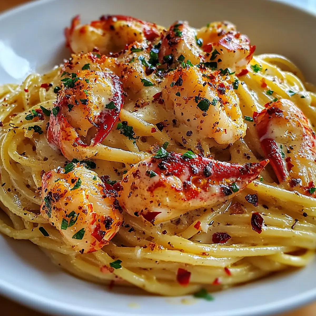 Golden Butter Lobster Pasta