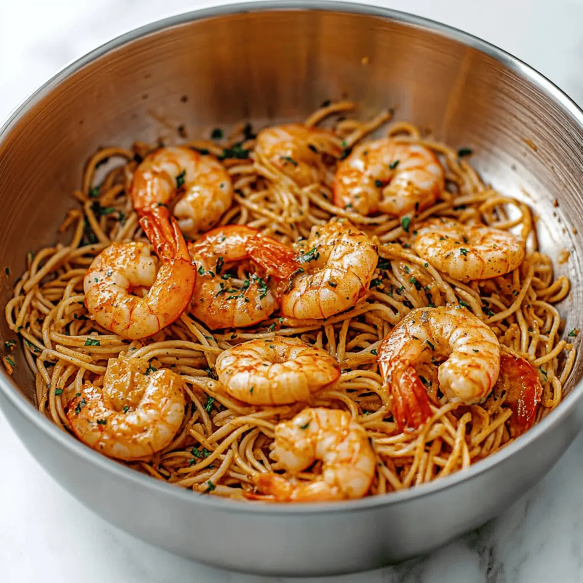 Old Bay Garlic Shrimp Pasta