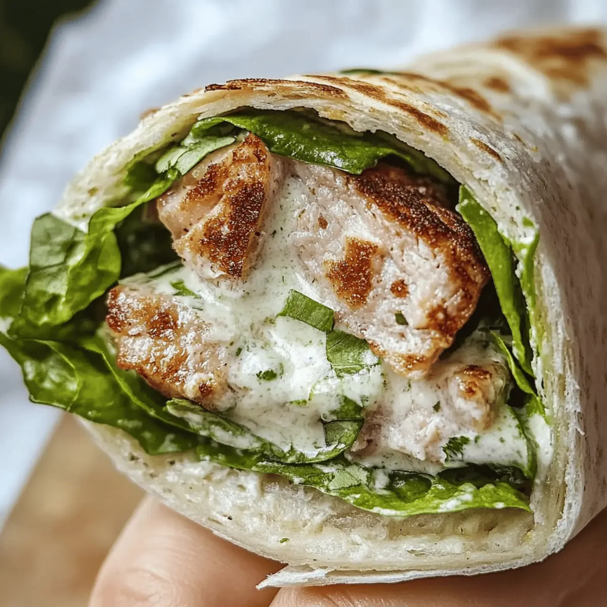 Chicken Caesar Salad Wrap