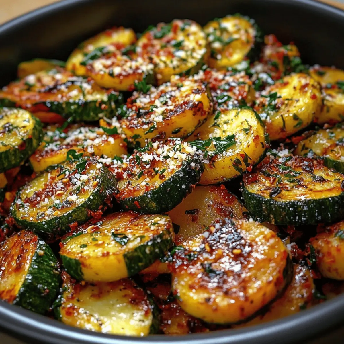 Garlic Parmesan Zucchini & Squash