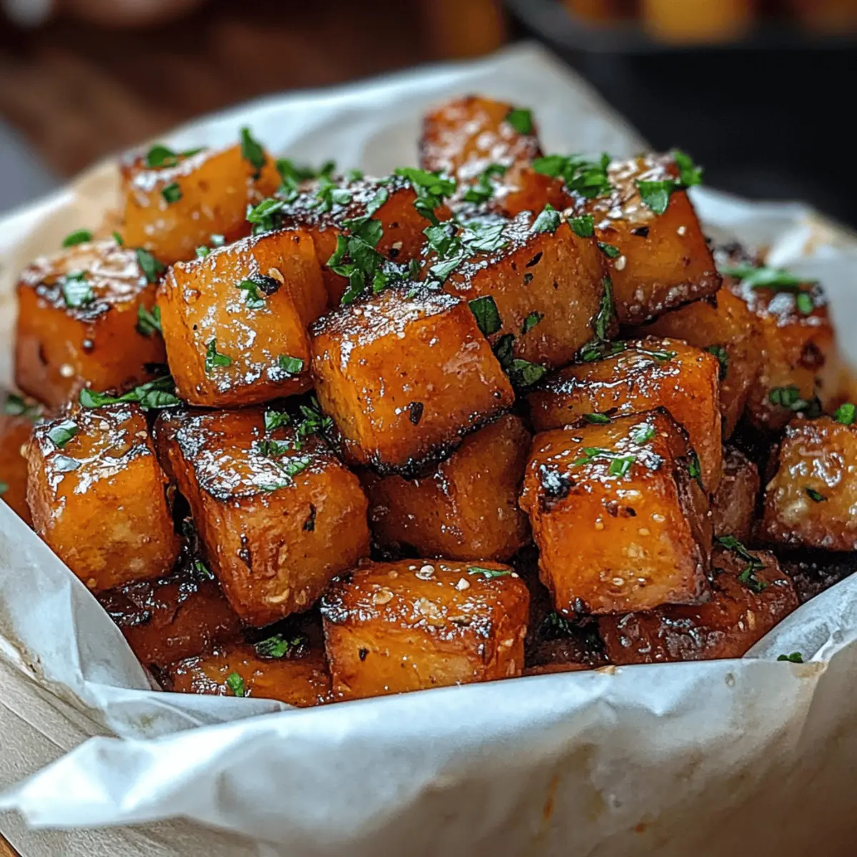 Roasted Sweet Potatoes with Cinnamon & Honey