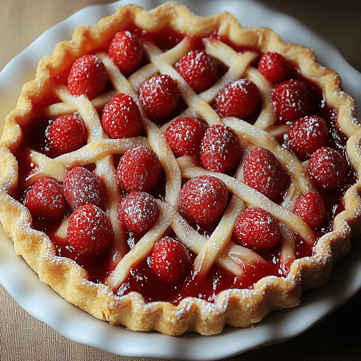 Rustic Sweet Baked Strawberry Pie