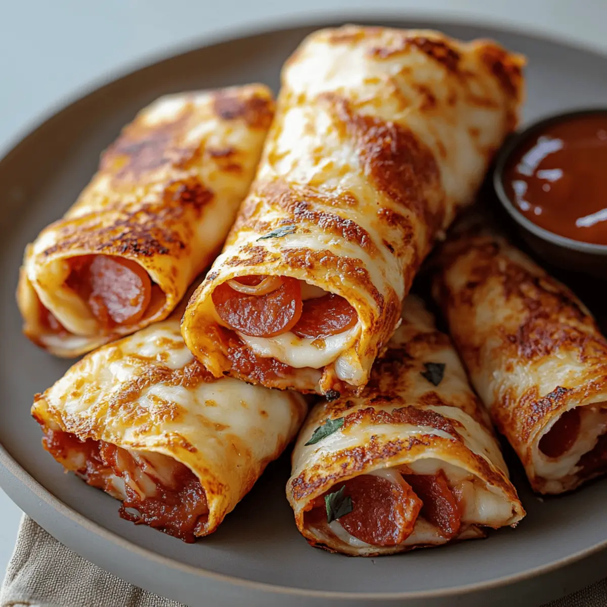 Cheesy Pepperoni Pizza Roll Ups