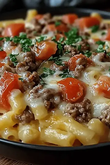 Loaded Cheeseburger Alfredo Pasta