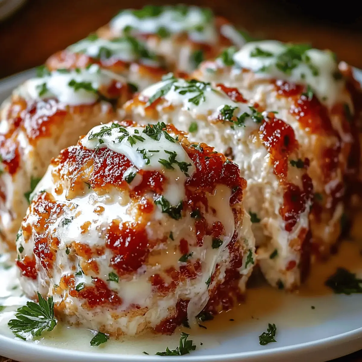 Garlic Parmesan Chicken Meatloaf