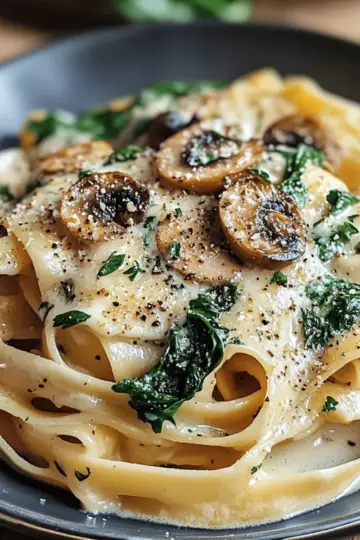 Spinach Mushroom Pasta