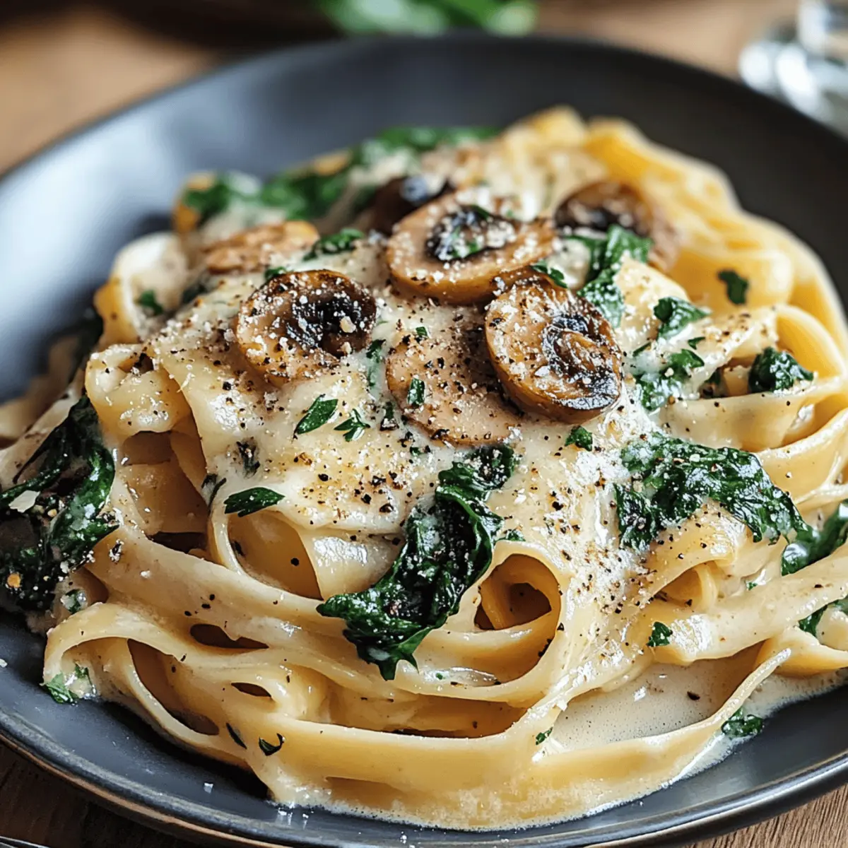 Spinach Mushroom Pasta