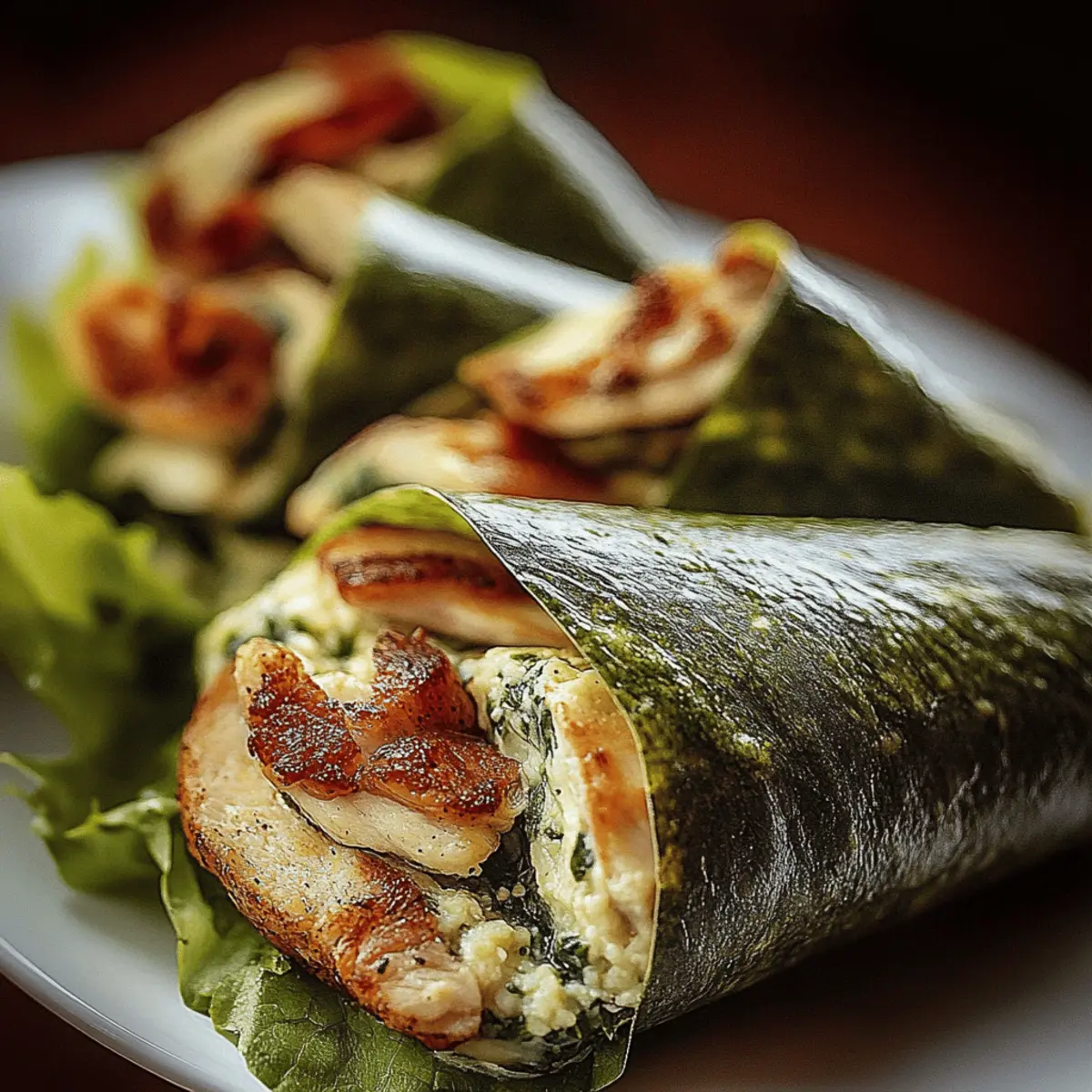 Pesto Chicken Lettuce Wraps