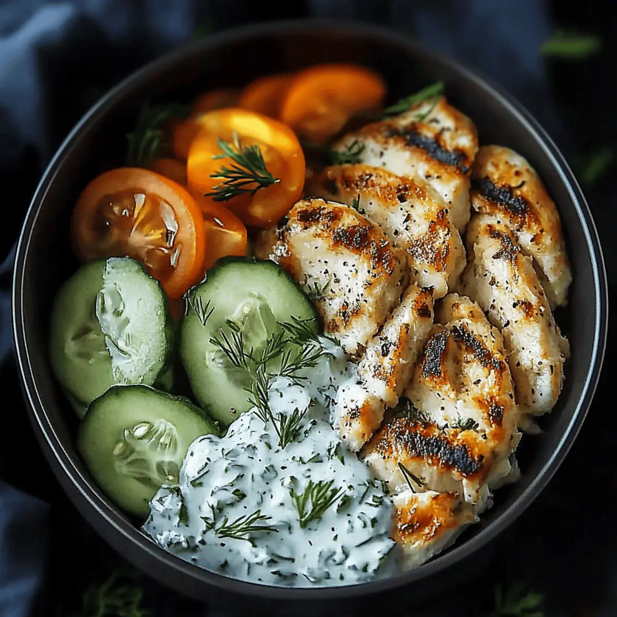 Mediterranean Chicken Tzatziki Bowls