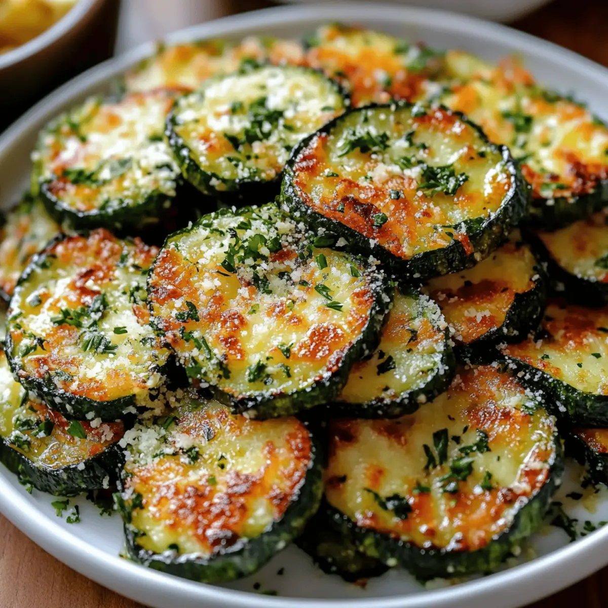 Garlic Parmesan Roasted Zucchini