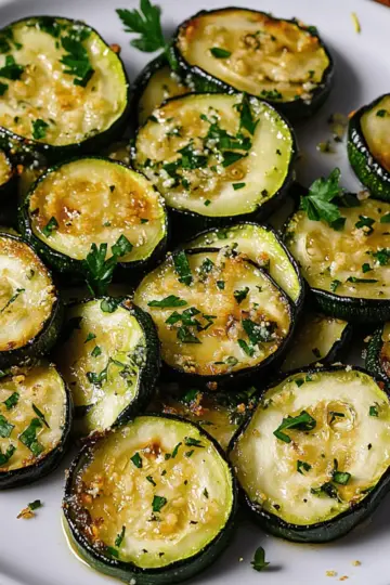 Garlic Parmesan Roasted Zucchini