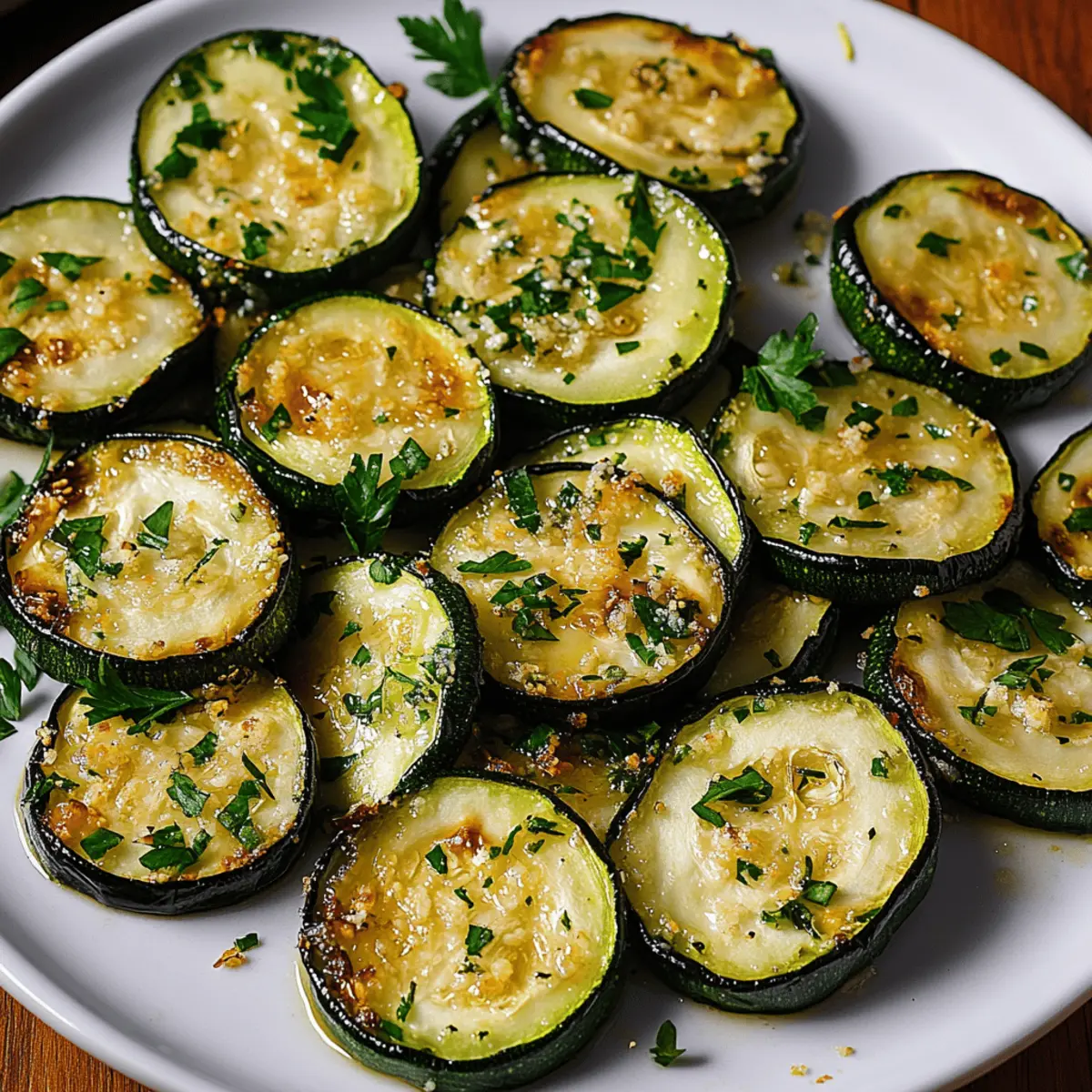 Garlic Parmesan Roasted Zucchini