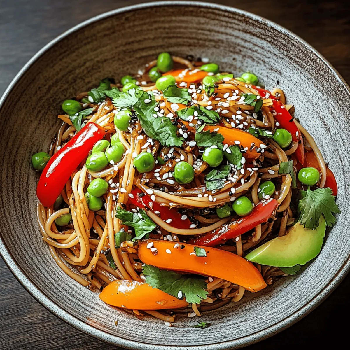 Cold Teriyaki Noodles Salad