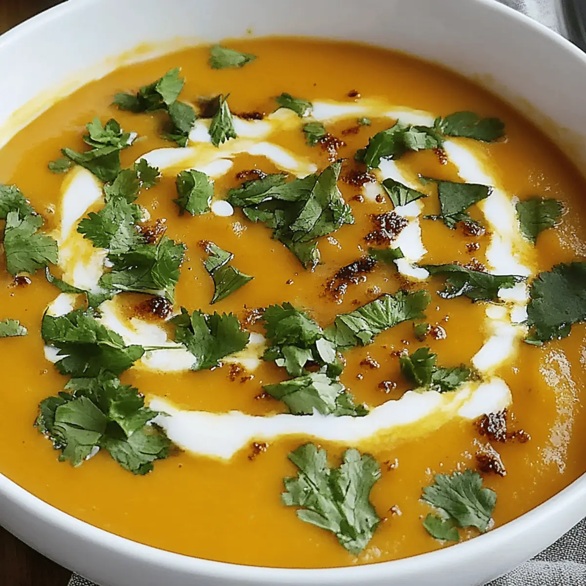 Creamy Butternut Squash Soup with Coconut Milk