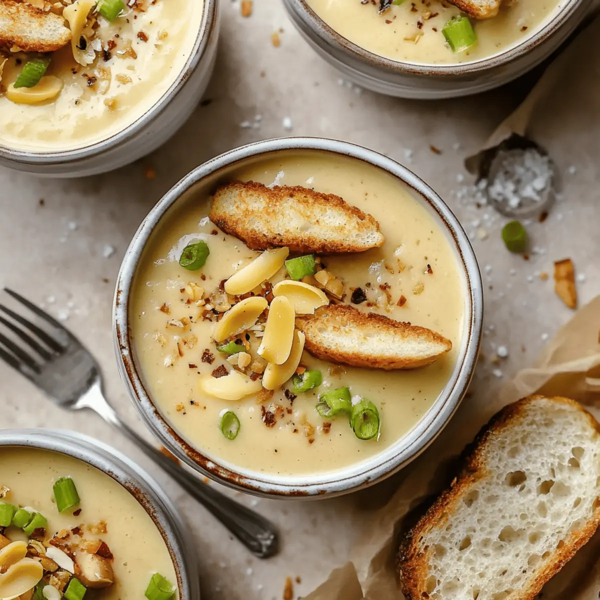 Roasted Garlic Cheddar Cauliflower Soup