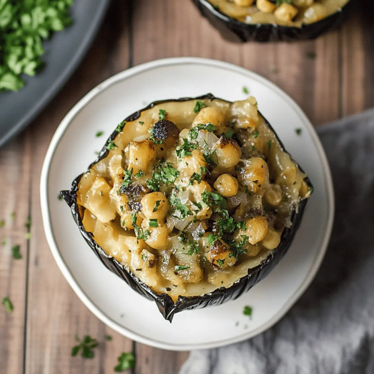 Curried Chickpea Stuffed Acorn Squash