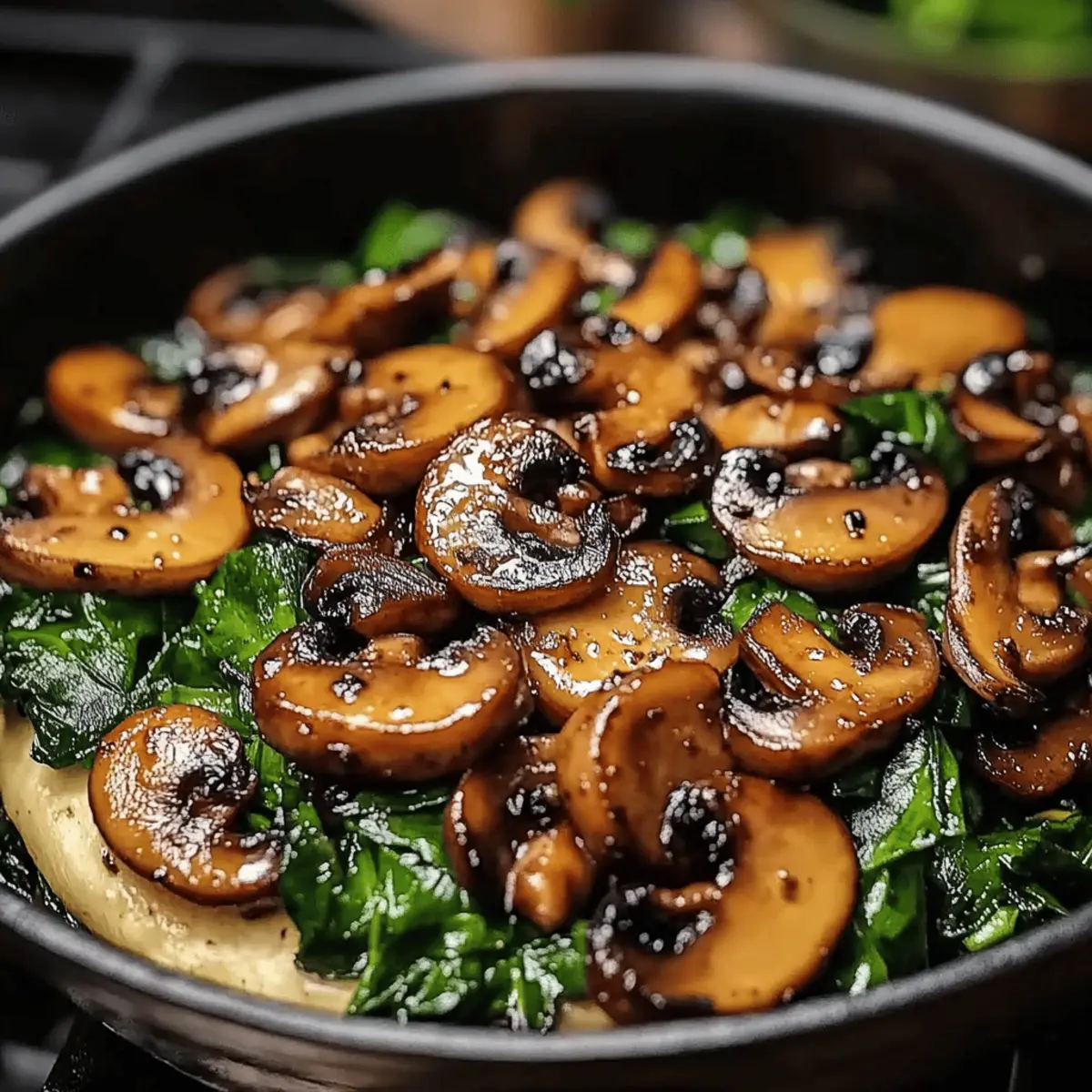 Sauteed Mushrooms with Spinach