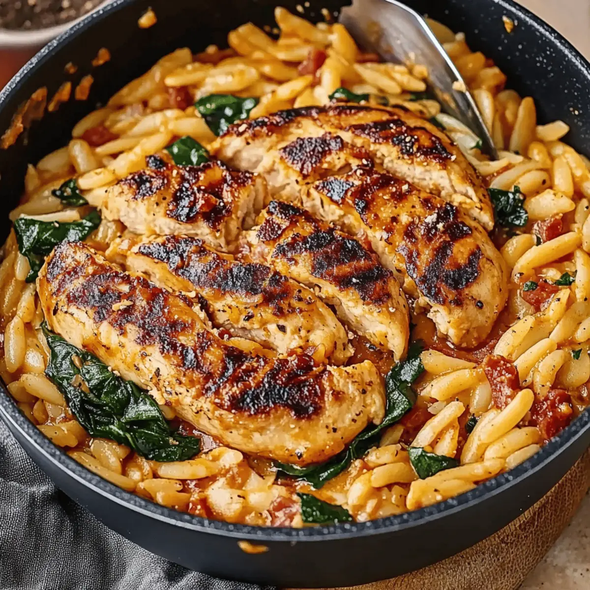 Creamy Sun-Dried Tomato Chicken Orzo