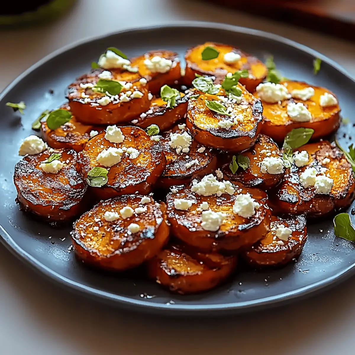 Honey Feta Sweet Potato Rounds