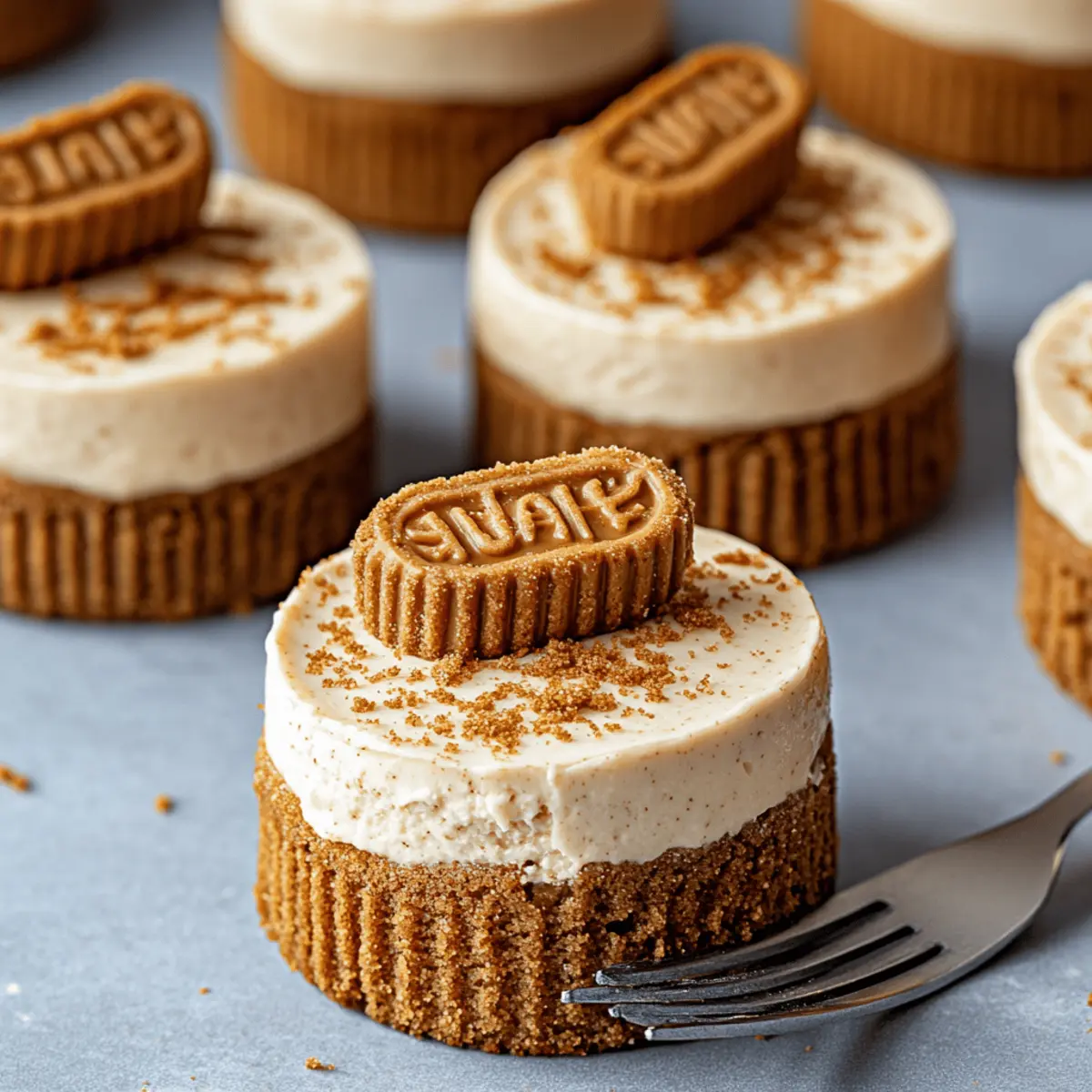 No Bake Mini Biscoff Cheesecakes