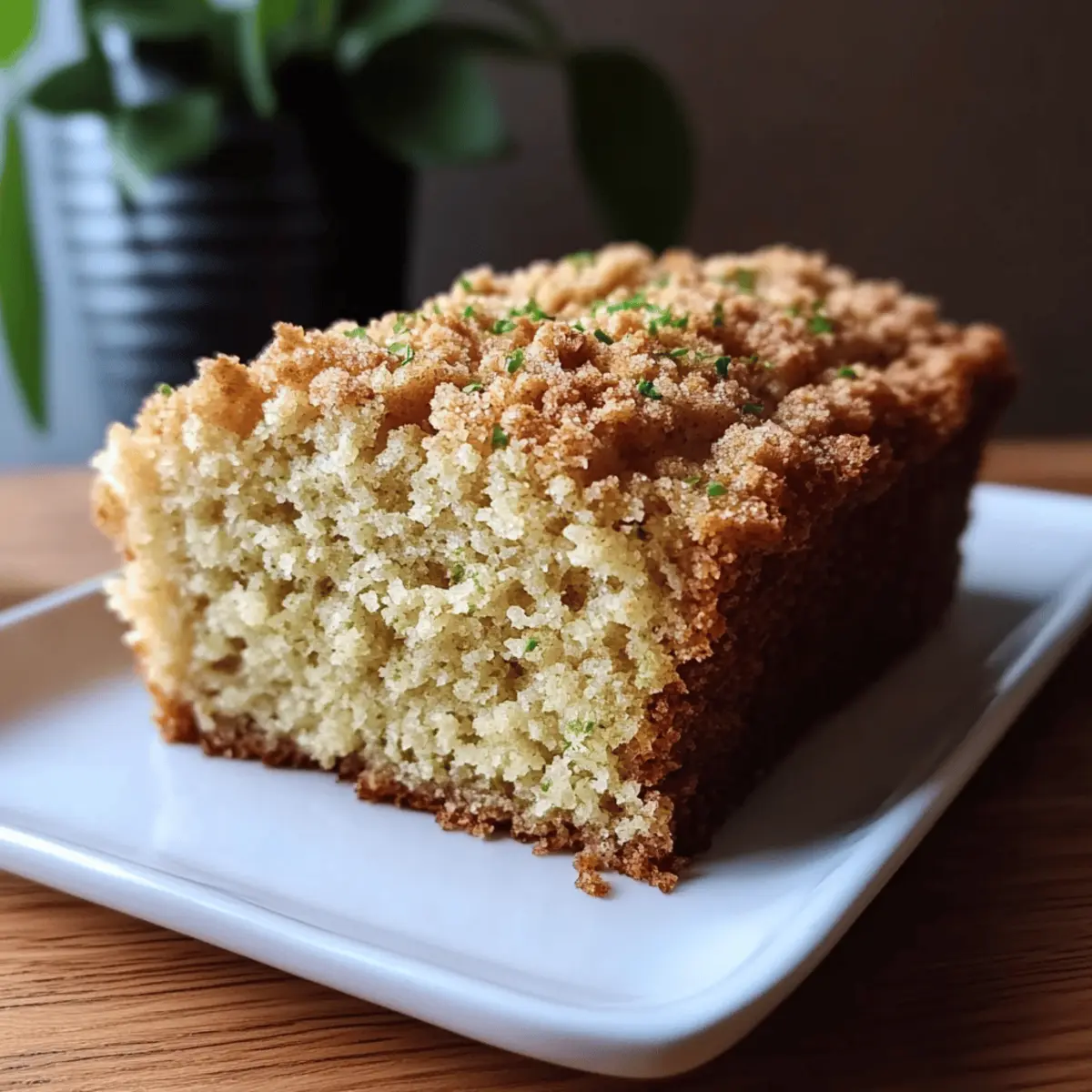 Cinnamon Streusel Topped Zucchini Bread