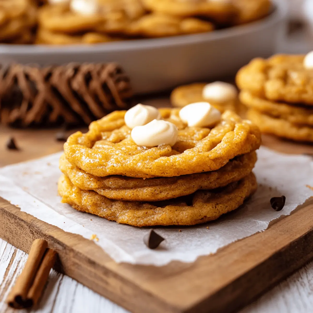 Pumpkin White Chocolate Chip Cookies