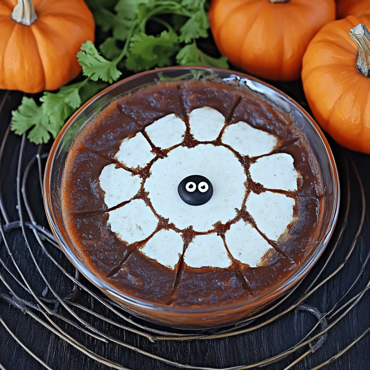 Spider Web Black Bean Dip