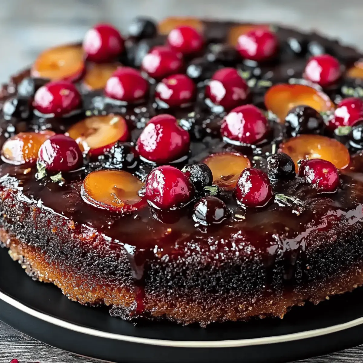 Chocolate Cherry Upside Down Cake