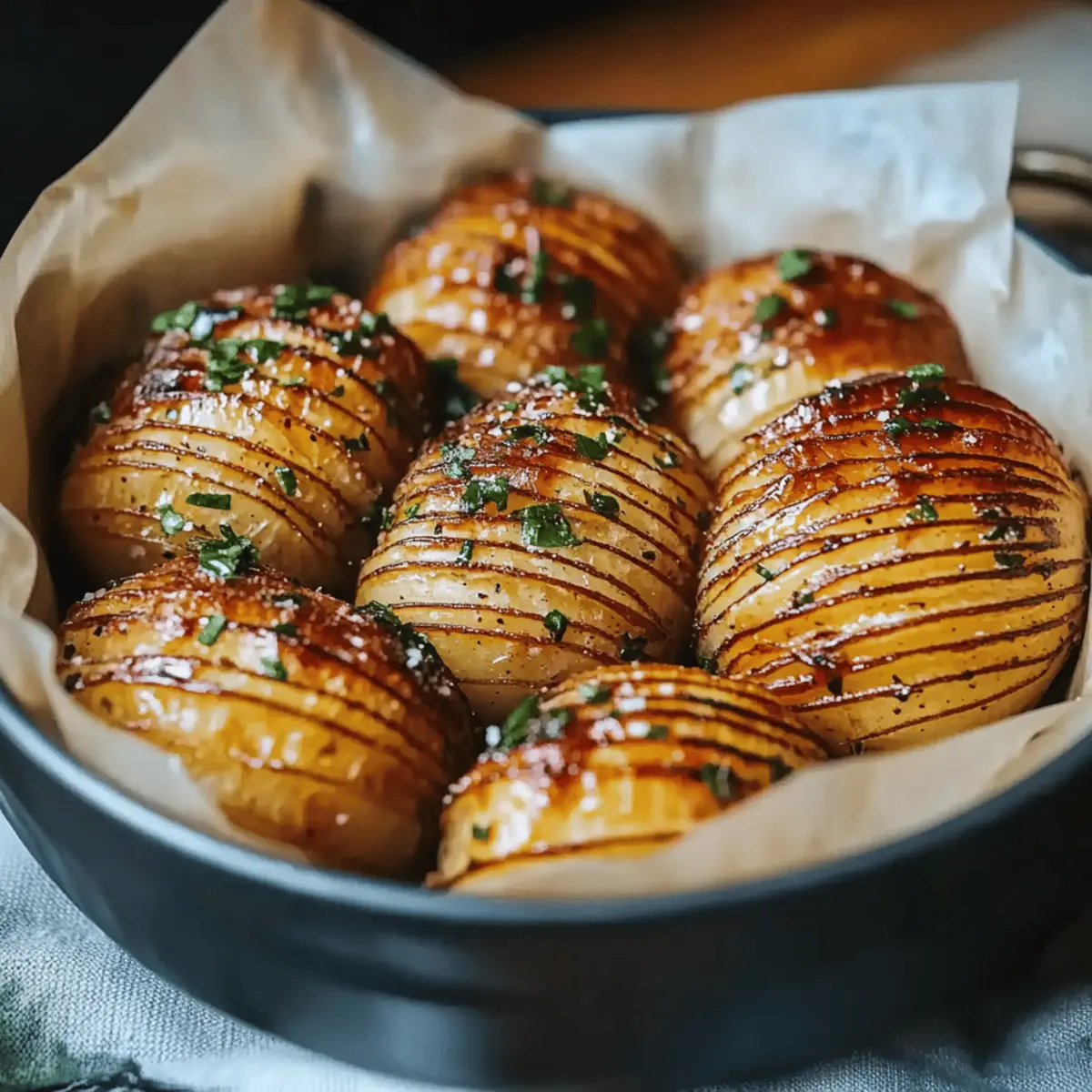 Mini Hasselback Potatoes