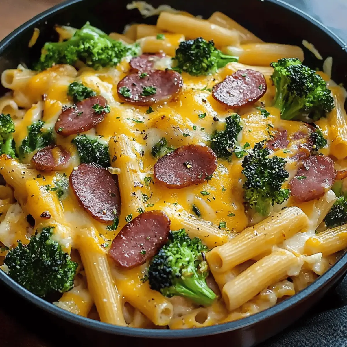 Creamy Kielbasa Broccoli Skillet