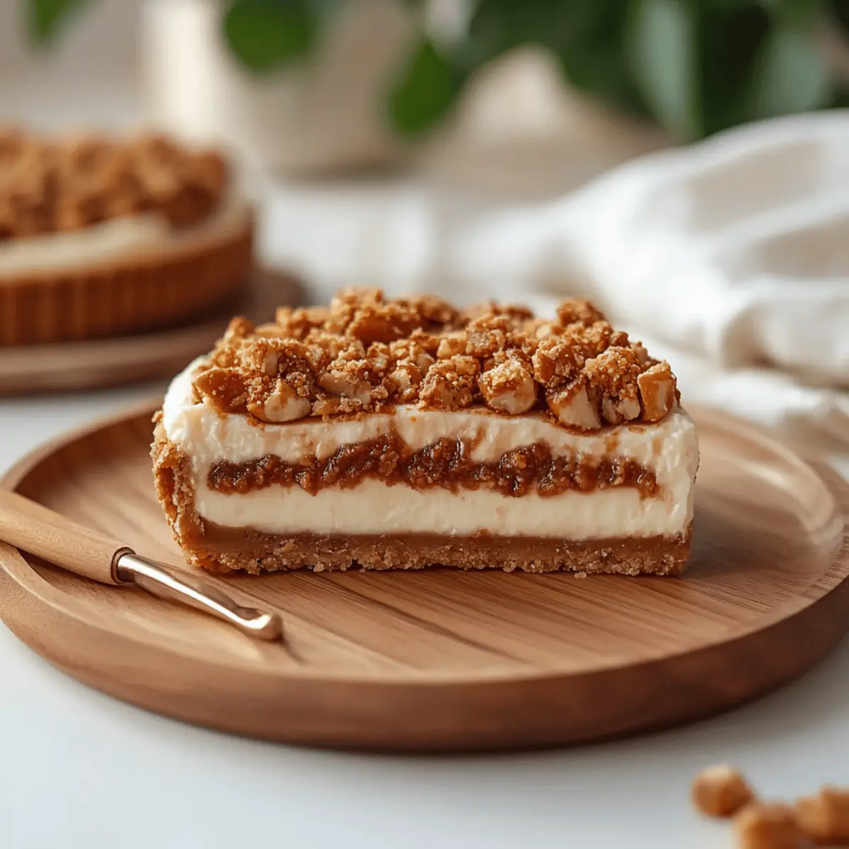 Vegan Apple Crumble Cheesecake