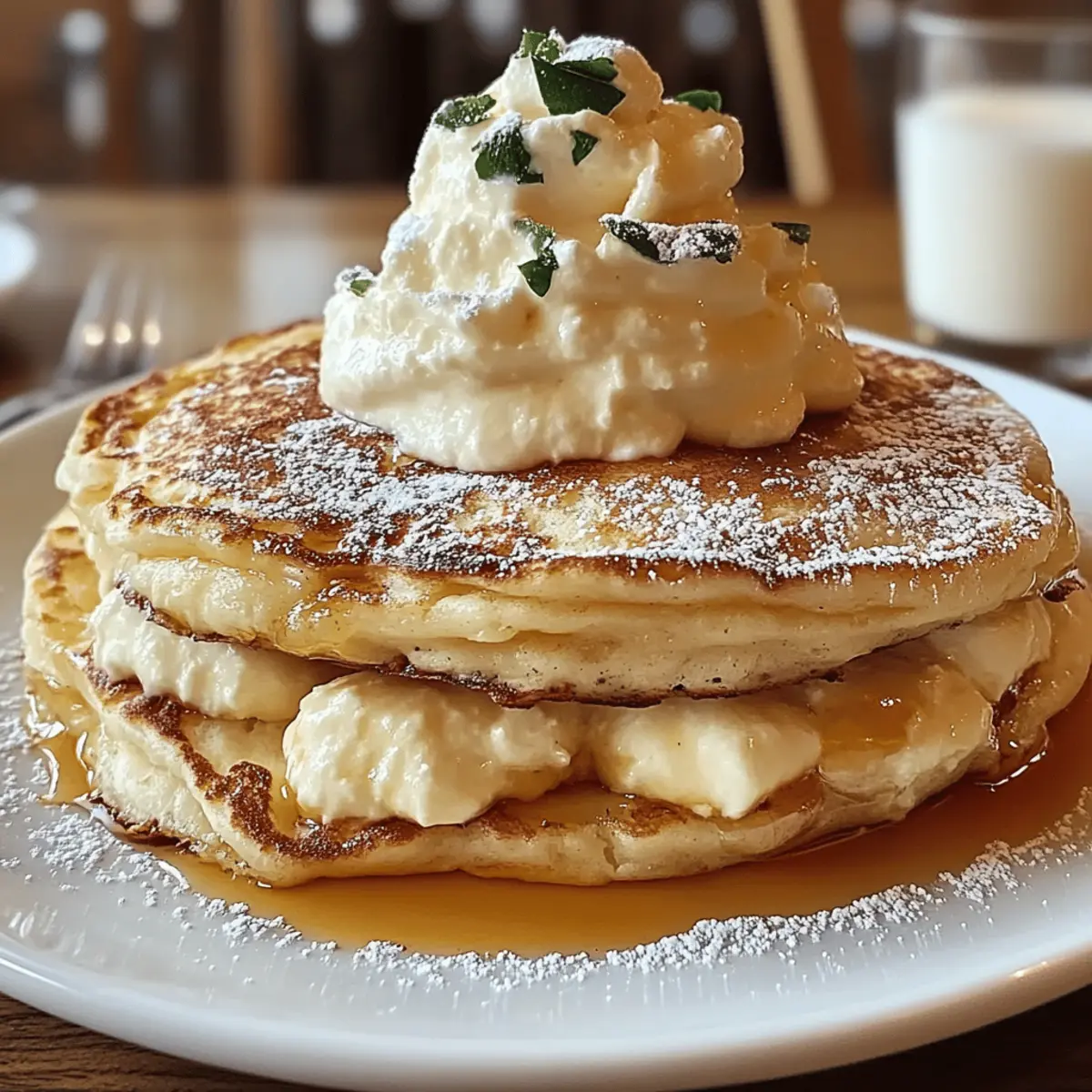 Sweet Coconut Cream Pancakes