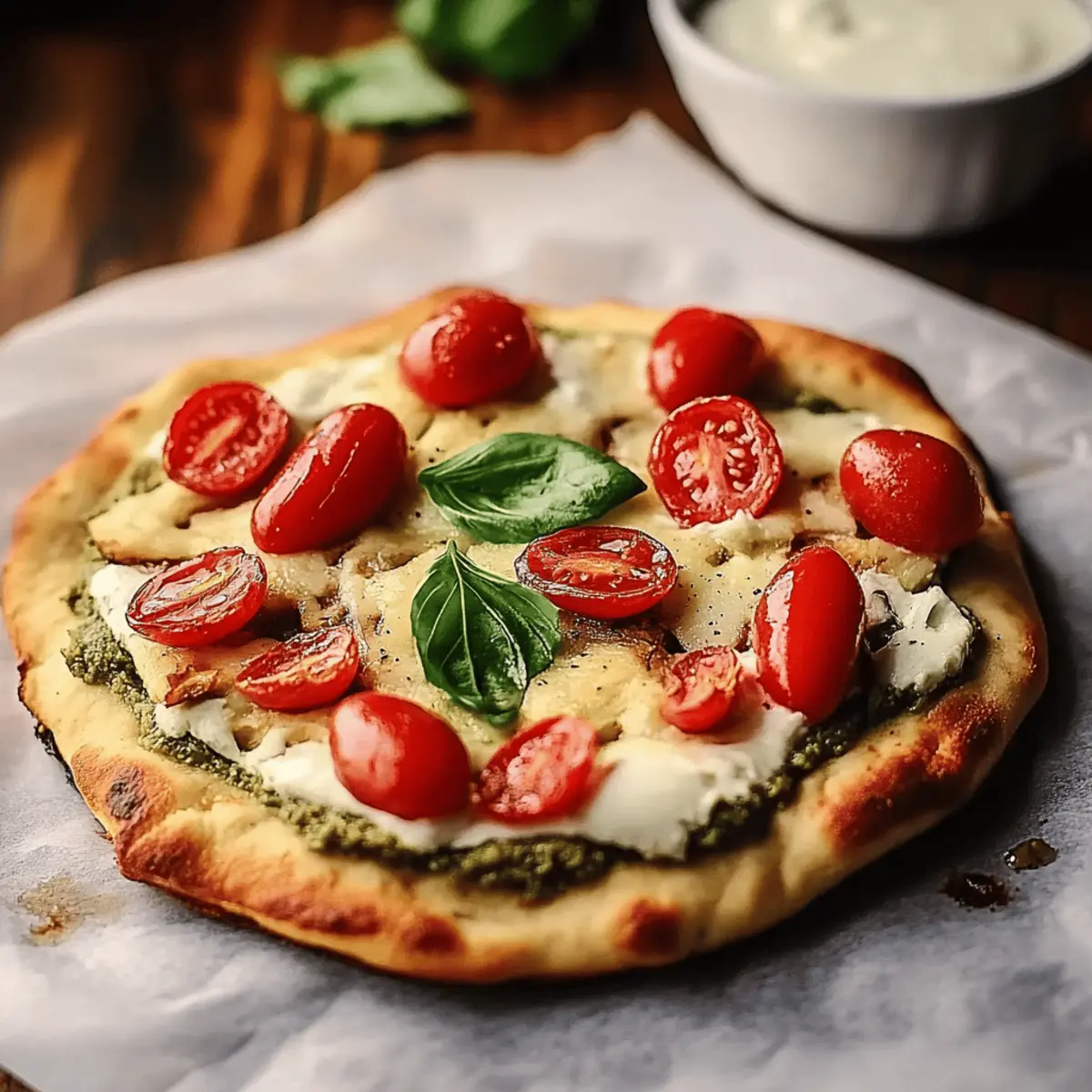 Pesto Chicken Flatbread