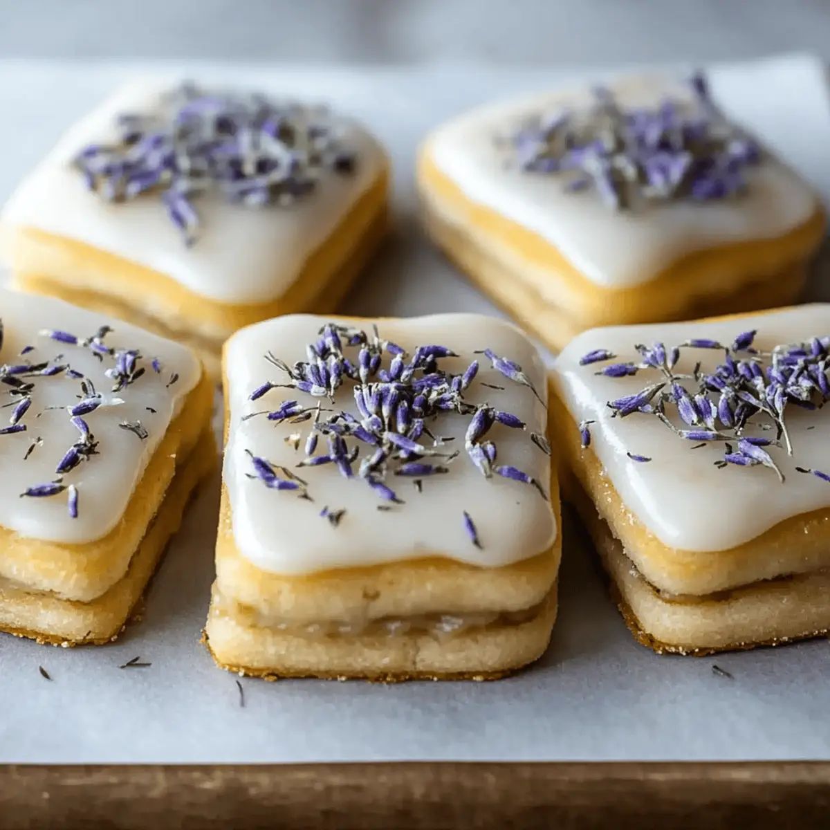Iced Lemon Lavender Shortbread Cookies
