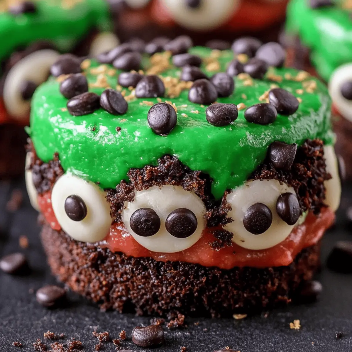 Frankenstein Mini Cheesecakes