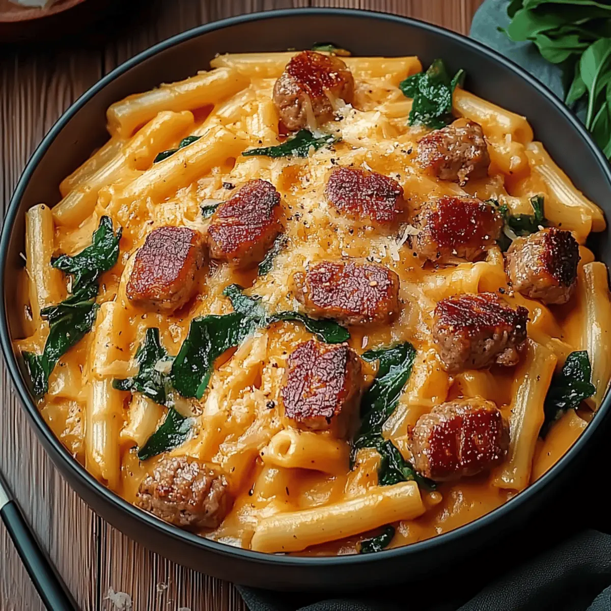 One Pot Creamy Cajun Sausage Pasta