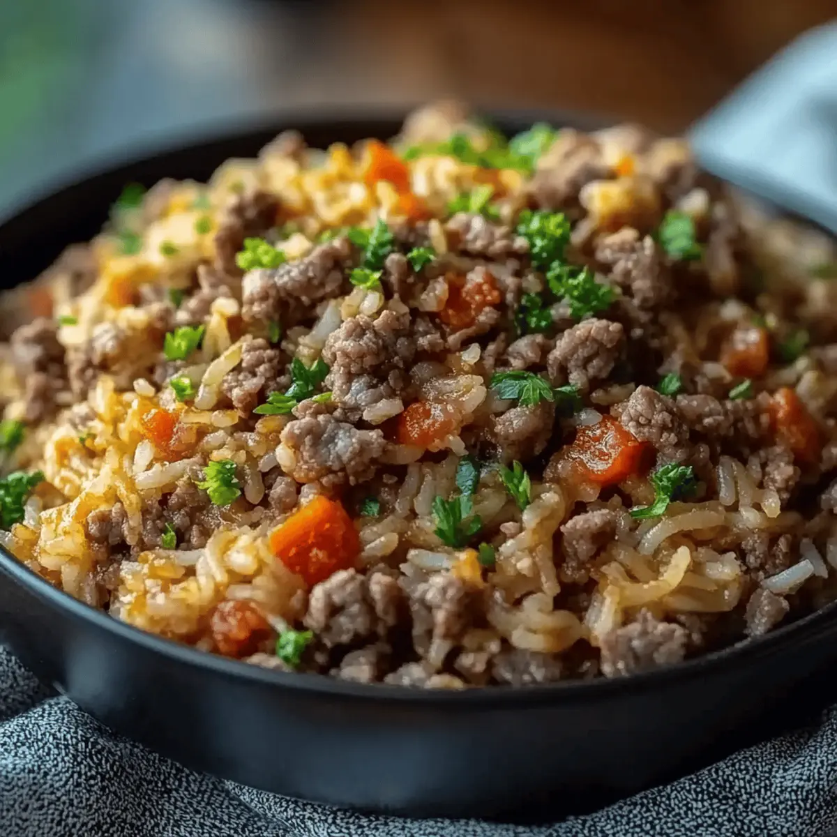 Dirty Rice with Ground Beef