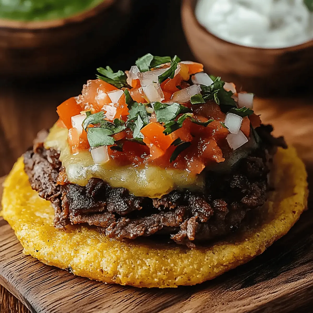 Mexican Tostadas de Carne Asada