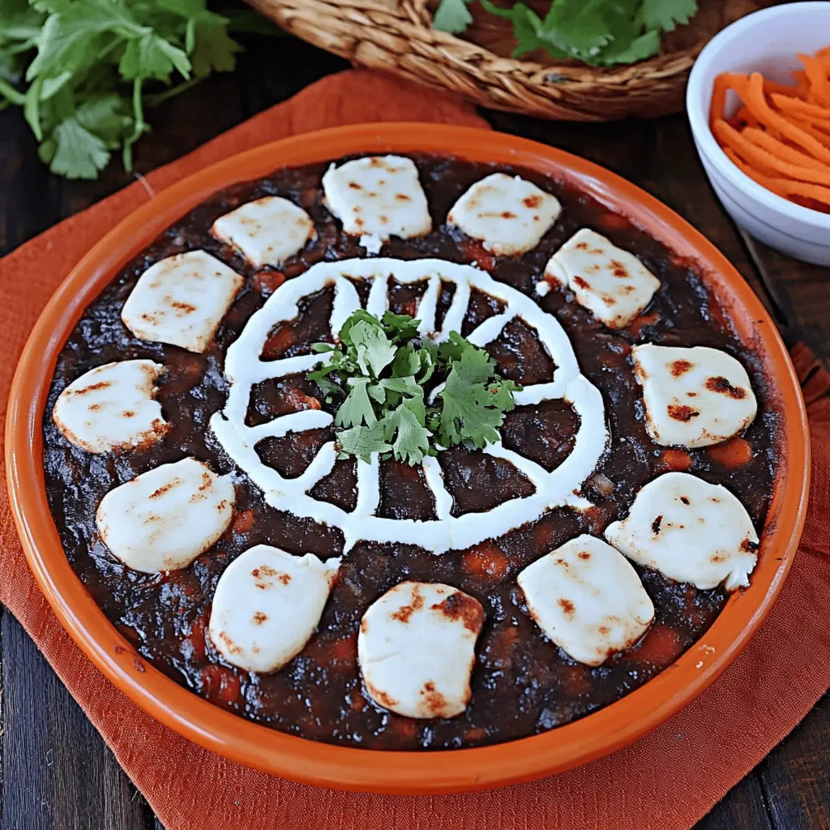 Spider Web Black Bean Dip