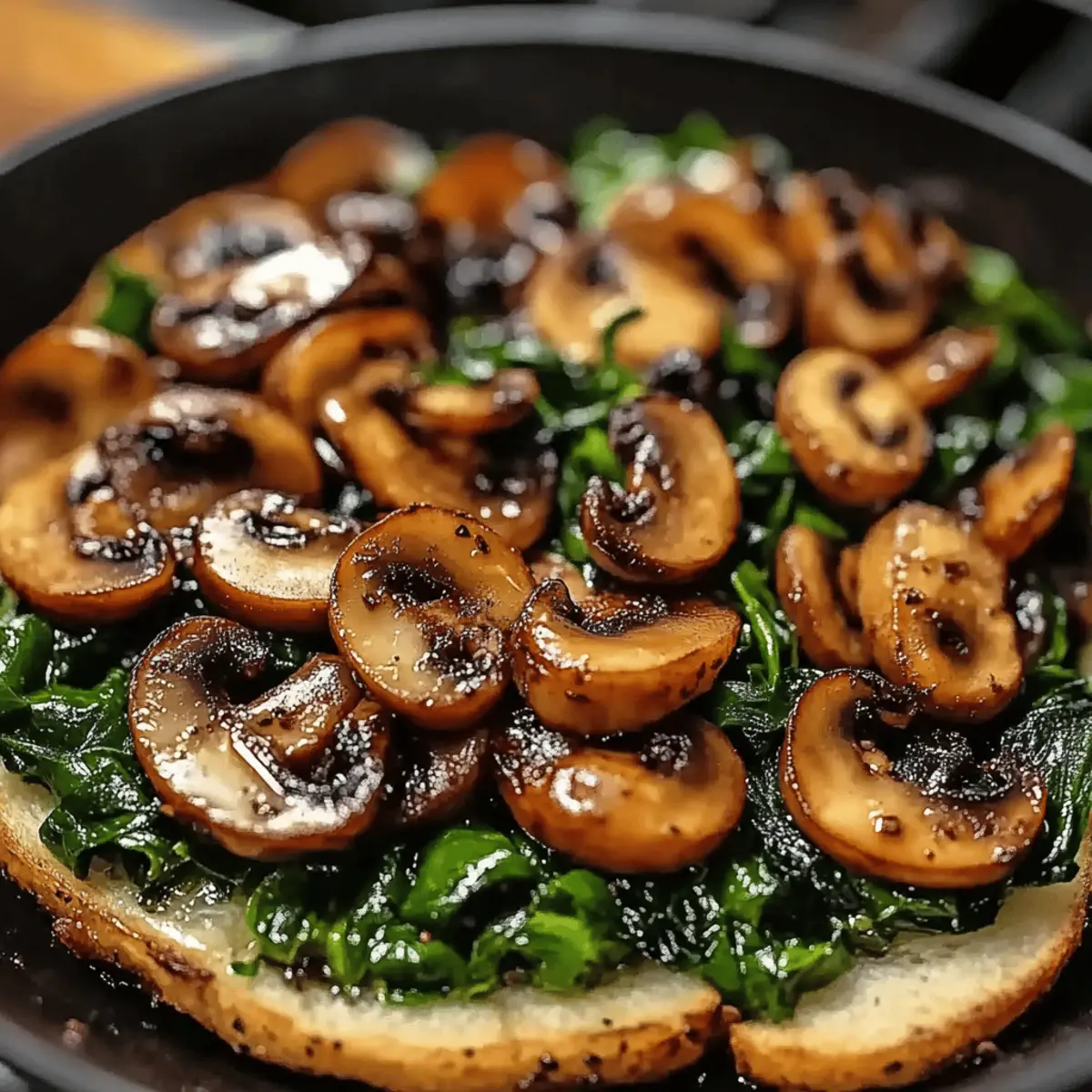 Sauteed Mushrooms with Spinach